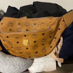 MCM Cognac Visetos Belt Bag